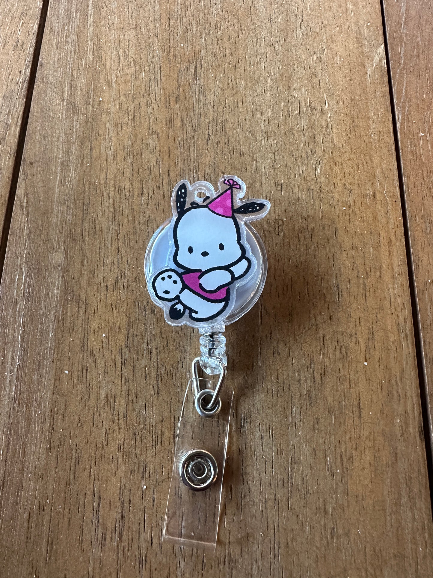 Pochacco badge reel carabiner ID holder ￼