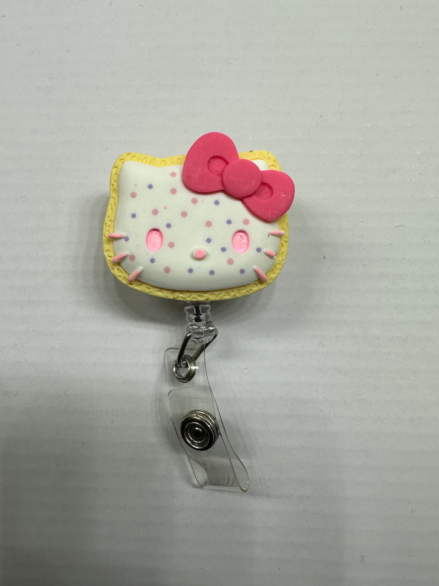 retractable badge reel | kitty | pastel |pop tart | nurse| Student| Dental assistant| cookie | Kawaii| cute | Kuromi | Sanriod | RN |