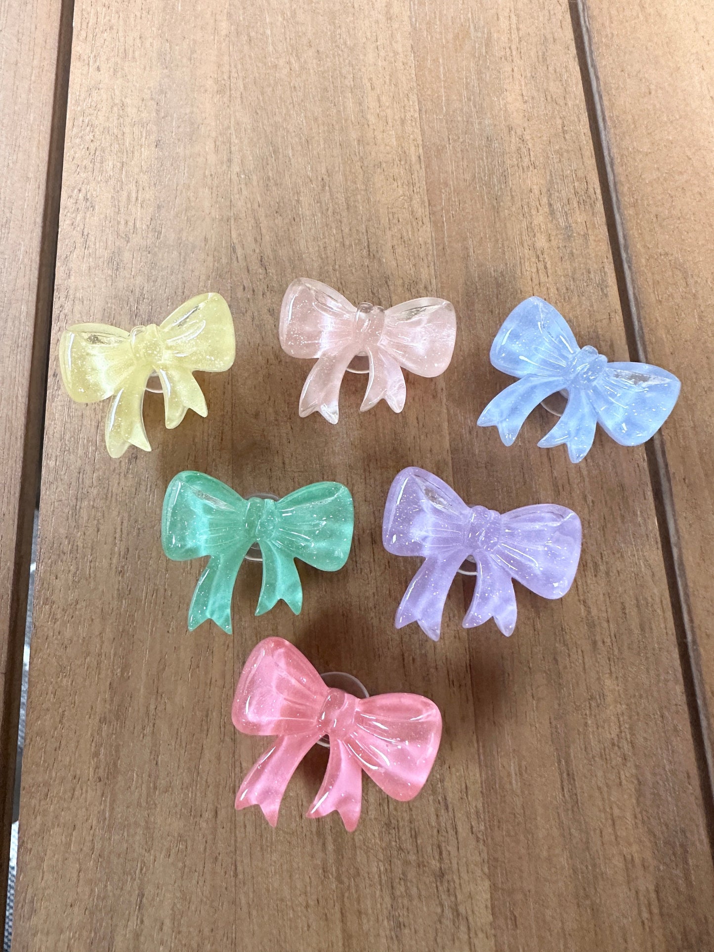 Jelly Bow Shoe charms | Cute bows | Shoe charms | kawaii aesthetic | gummy bows | gummy shoe charms | rubber clog charms | Jelly Bows
