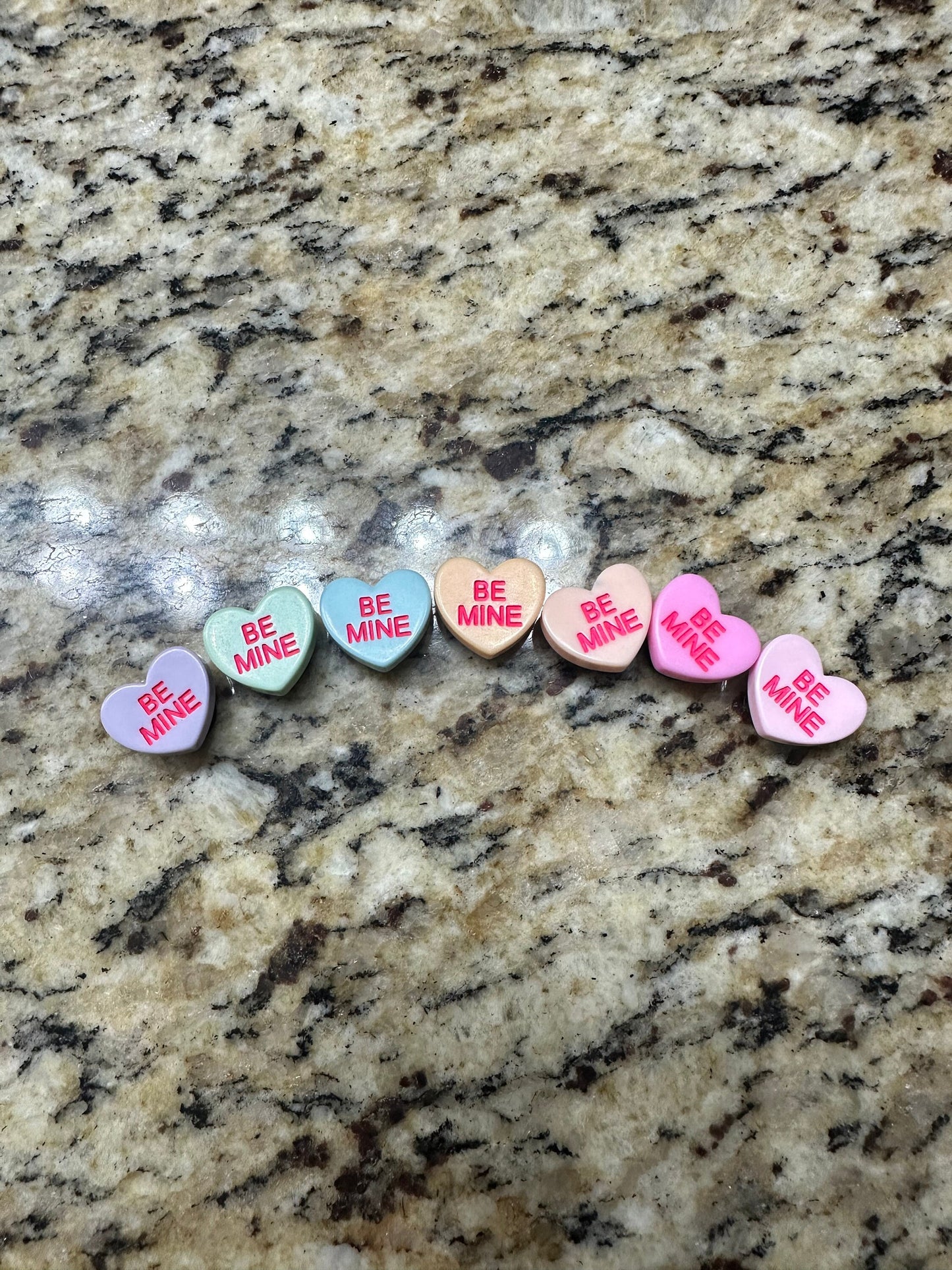 Cute Charms | Shoe Charms | Sweet Hearts | Candy Shoe charms |Conversation hearts| Valentine’s| Heart Charms | Sweeties | Pastel | Be Mine |