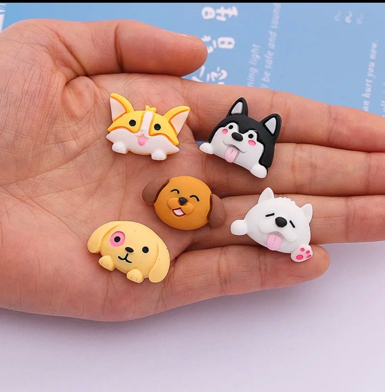 Dog charms| puppy shoe charms| rescue| husky| Akita| mutt | corgi| toe beans | paw print | shelter | puppy | doggy | cute | dog paws