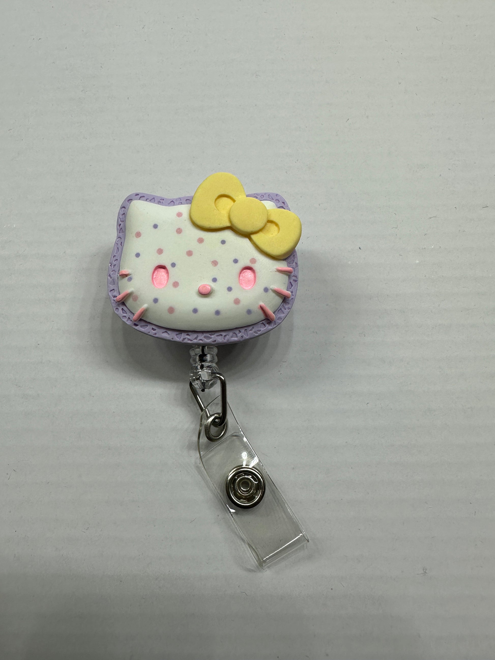 retractable badge reel | kitty | pastel |pop tart | nurse| Student| Dental assistant| cookie | Kawaii| cute | Kuromi | Sanriod | RN |