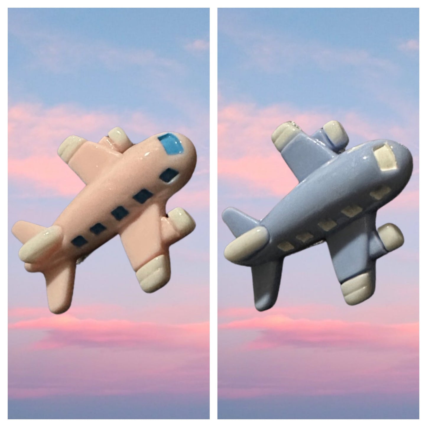 Airplane shoe charms | transportation | pilot | airplane | clouds | cloud shoe charms | flight | fly | Shoe charms | charms | aviation