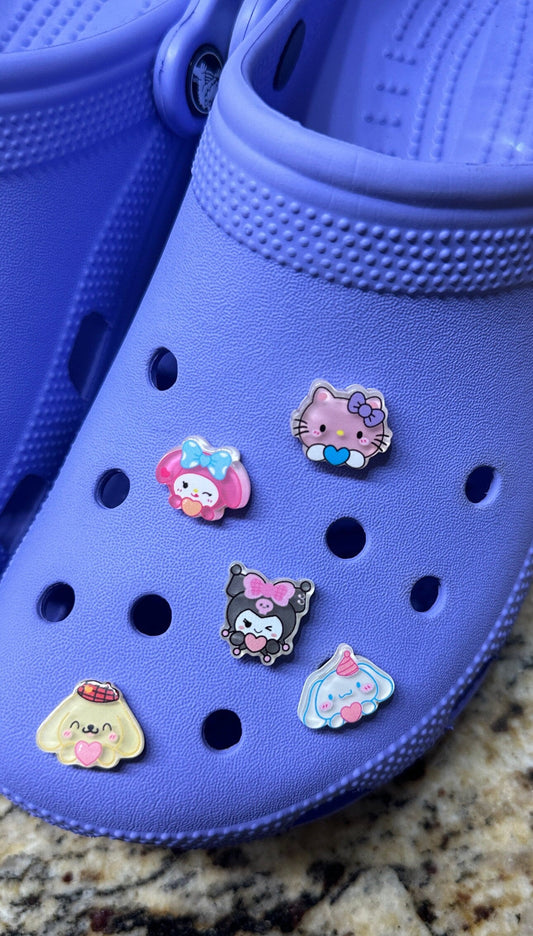 Kawaii shoe charms | Melody | Cinnamoroll | San | Pompompurin | aesthetic | 3D charms | Pastel | Gifts for girls and boys |