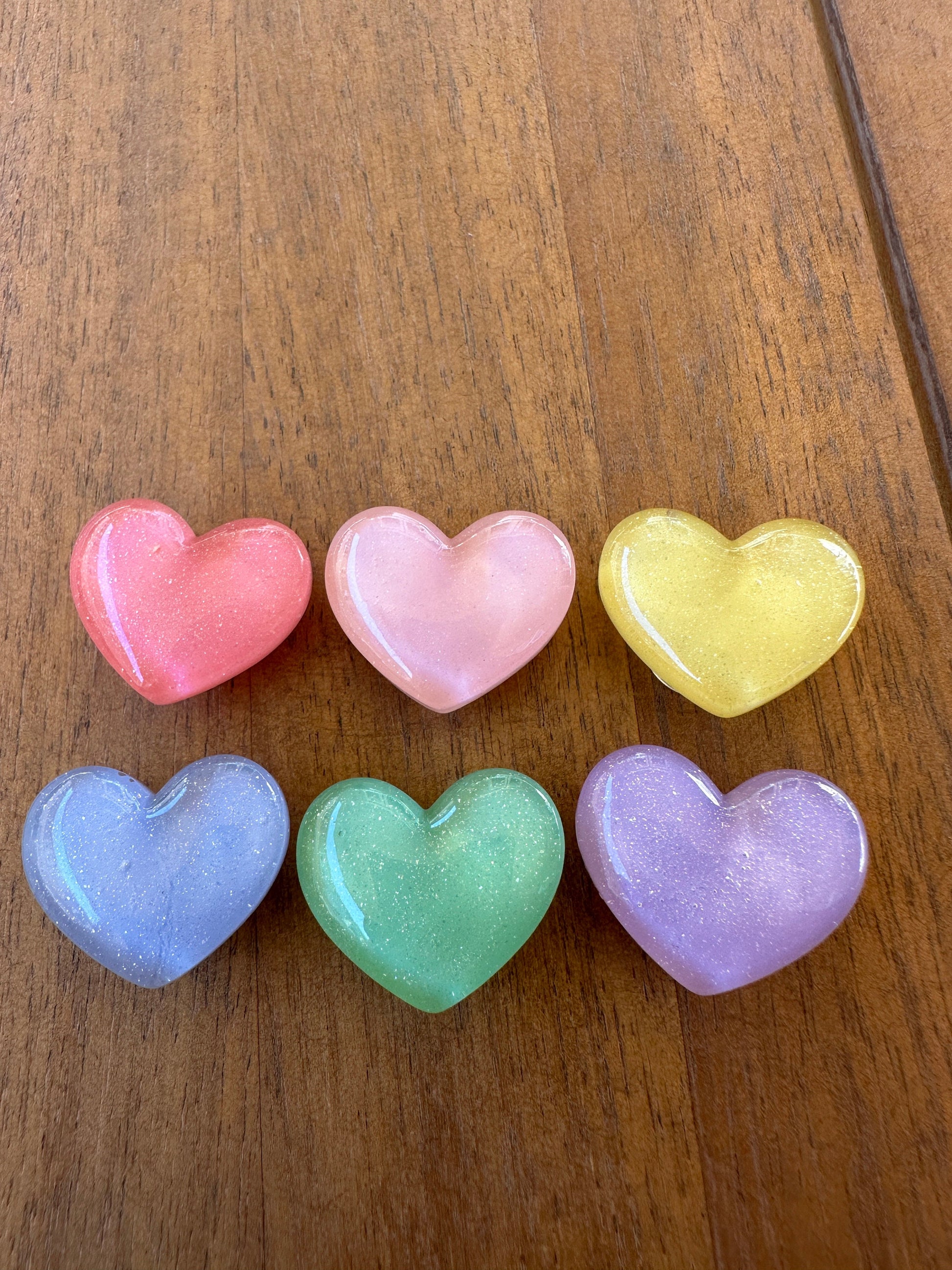 Jelly Hearts | Jelly heart shoe charms | Gummy shoe charms | kawaii charms | glitter charms | glitter heart shoe charms | kawaii | hearts