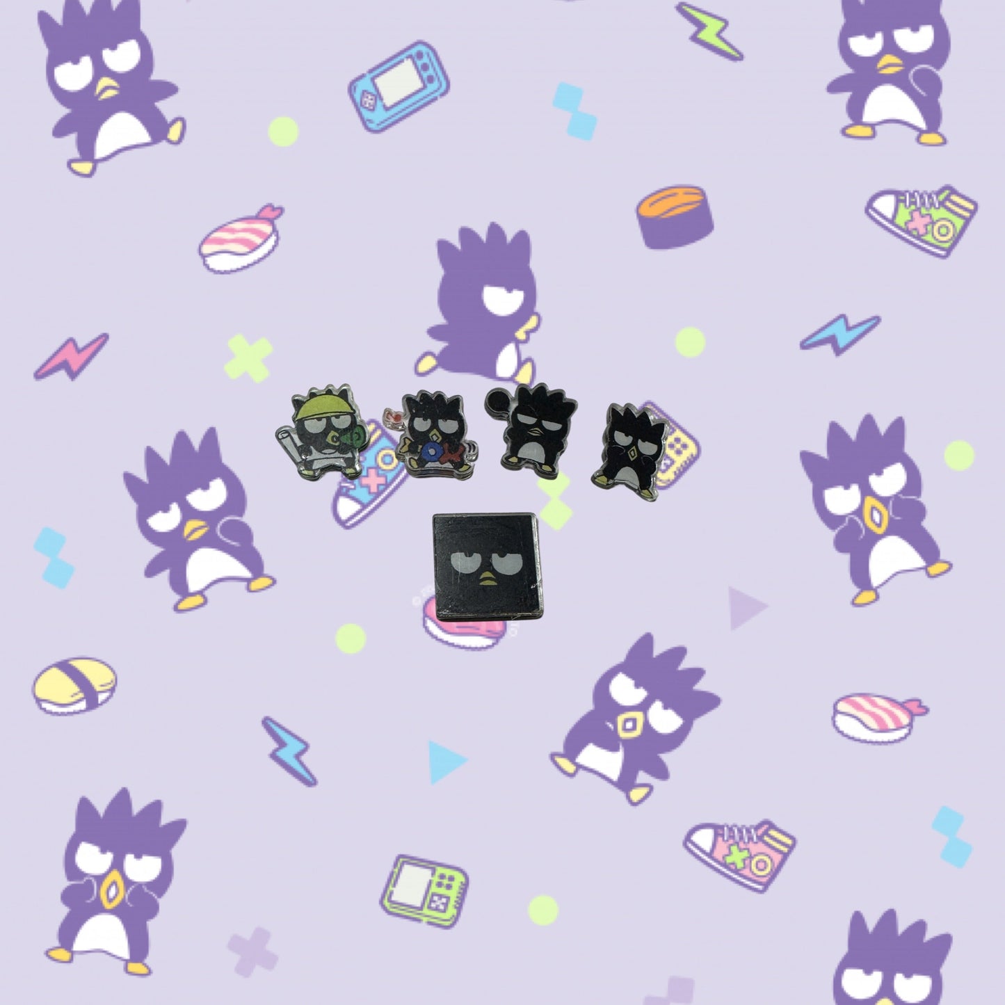 Random Bad pengu shoe charms | Chocolate kitty| bad Maru | shoe charms | kawaii | Black penguin | 1,3,5,10 pcs | Sanri | badtz | maru